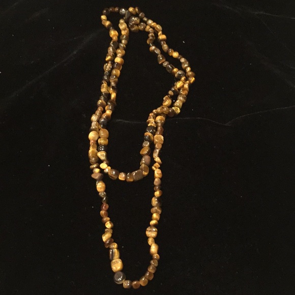 Eye of the TIGER Bead Necklace 34” long - Picture 8 of 8